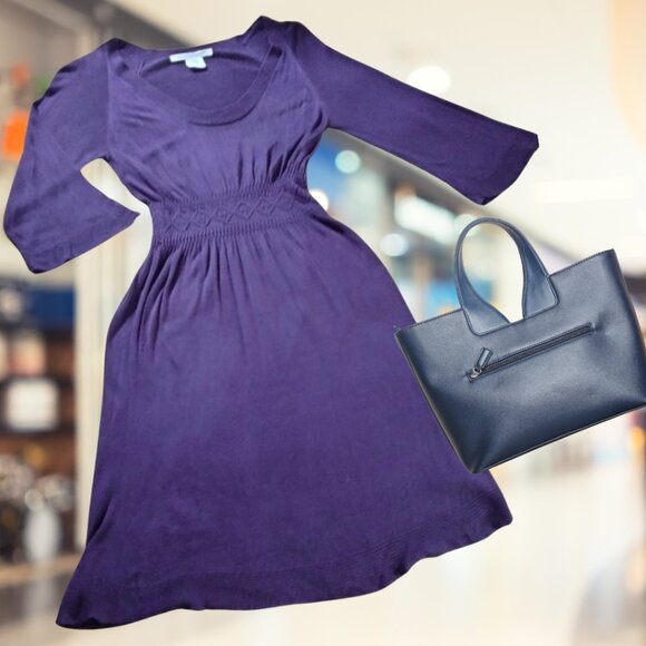 Max Studio Purple Sweater Dress - Picture 1 of 4